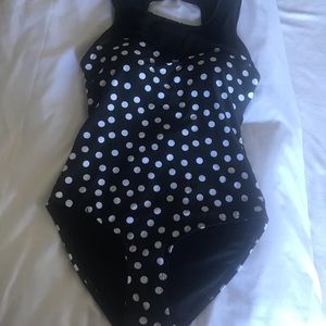 Universally flattering one piece bathing suit